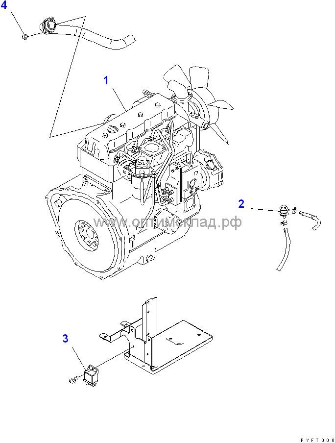 Двигатель в сборе yanmar 4d92e 650001-668499