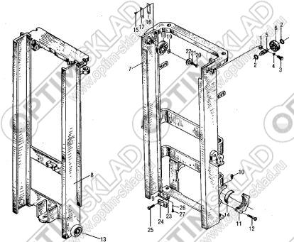 Поперечный ролик 25x80x22