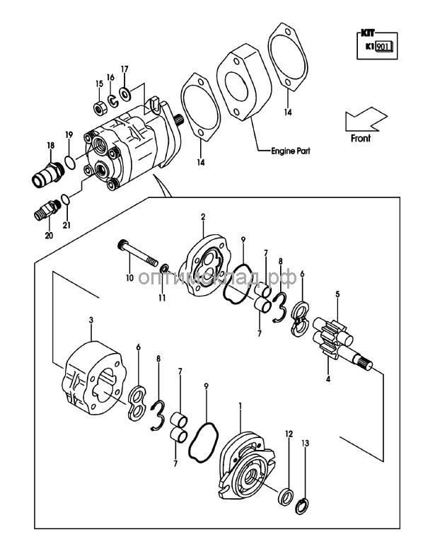 Ремкомплект насоса гидравлического